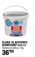 Oferta de Quimicamp - Cloro 10 Acciones por 36,95€ en Cofac