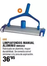Oferta de Gre - Limpiafondos Manual Aluminio 968532 por 36,95€ en Cofac