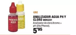 Oferta de Gre - Analizador Agua Ph Y Cloro por 5,95€ en Cofac