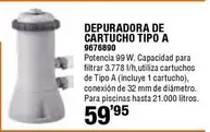 Oferta de Depuradora De Cartuchop Tipo A 9676890 por 59,95€ en Cofac
