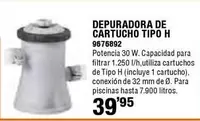 Oferta de Depuradora De Cartuchop Tipo H por 39,95€ en Cofac