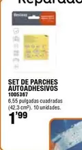 Oferta de Set De Parches Autoadhesivos por 1,99€ en Cofac