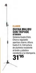 Oferta de Sistema - Ducha Malibu Con Tripode 9708084 por 31,95€ en Cofac