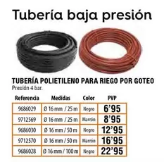 Oferta de Tuberia Polietileno Para Riego Por Goteo por 6,95€ en Cofac