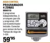Oferta de Aqua Control Programador 4 Zonas  por 59,95€ en Cofac