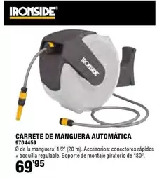 Oferta de Ironside - Carrete De Manguera Automática por 69,95€ en Cofac