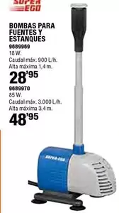 Oferta de Fuentes - Bombas Para Fuentes Y Estanques por 28,95€ en Cofac