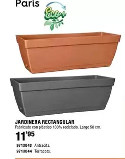 Oferta de Antracita - Jardinera Rectangular por 11,95€ en Cofac