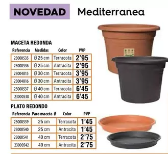 Oferta de Antracita - Maceta Redonda por 2,95€ en Cofac