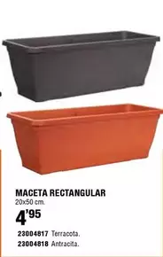 Oferta de Antracita - Maceta Rectangular por 4,95€ en Cofac