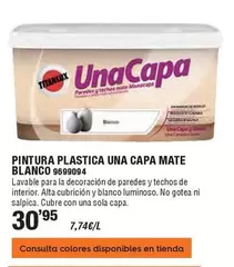 Oferta de Blanco - Pintura Plastica Una Capa Mate por 30,95€ en Cofac