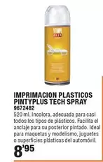 Oferta de Pintyplus - Imprimacion Plasticos  Tech Spray por 8,95€ en Cofac