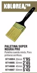 Oferta de Mixta - Paletina Super Negra Pro por 1,95€ en Cofac