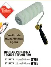 Oferta de Mas - Rodillo Paredes Y Techos Teflon Pro por 8,95€ en Cofac