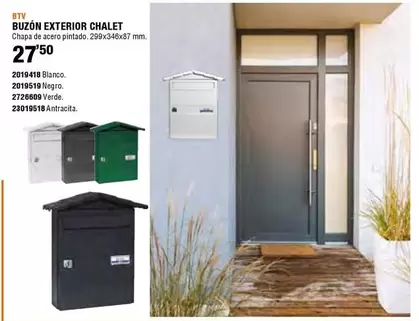 Oferta de Btv - Buzon Exterior Chalet por 27,5€ en Cofac