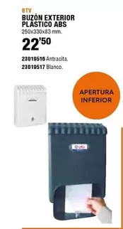 Oferta de Btv - Buzón Exterior Plastico Abs por 22,5€ en Cofac