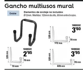 Oferta de Gancho Multiusos Mural por 3,6€ en Cofac