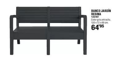 Oferta de Banco Jardín Resina por 64,95€ en ferrOkey