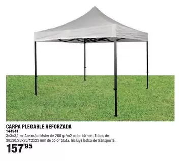 Oferta de Blanco - Carpa Plegable Reforzada por 157,95€ en ferrOkey