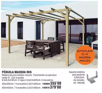 Oferta de Pérgola Madera Iris por 355€ en ferrOkey