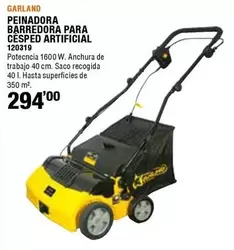 Oferta de Garland - Bernardo Barredora Para Cêsped Artificial por 294€ en ferrOkey