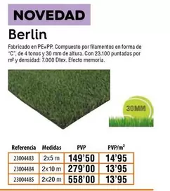 Oferta de Berlin por 149,5€ en ferrOkey