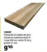 Oferta de Tablas De Madera Ranuradas Para Terrazas/ 145567 por 9,95€ en ferrOkey