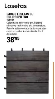 Oferta de Sistema - Pack 6 Losetas De Polipropileno por 38,95€ en ferrOkey