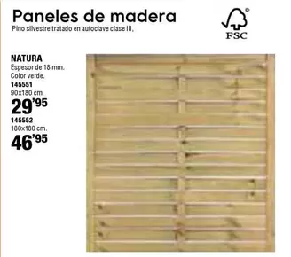 Oferta de Natura - Espesor De 18 Mm Color Verde por 29,95€ en ferrOkey