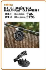 Oferta de Clip De Fijacion Para Mallas Plasticas Sombreo por 21,95€ en ferrOkey