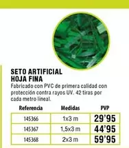 Oferta de PVC - Seto Artificial Hoja Fina por 29,95€ en ferrOkey