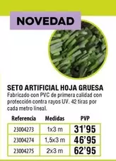 Oferta de PVC - Seto Artificial Hoja Gruesa por 31,95€ en ferrOkey