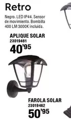 Oferta de Retro Aplique Solar  por 40,95€ en ferrOkey
