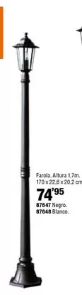Oferta de Farola Altura por 74,95€ en ferrOkey