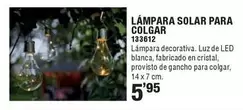Oferta de Lámpara Solar Para Colgar por 5,95€ en ferrOkey