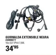 Oferta de Guirnalda Extensible Negra por 34,95€ en ferrOkey