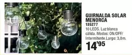 Oferta de Guirnalda Solar Menorca por 14,95€ en ferrOkey