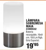 Oferta de Lampara Sobremesa Maia por 19,95€ en ferrOkey
