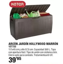 Oferta de Hollywood - Arcón Jardín Hollywood Marrón por 39,95€ en ferrOkey
