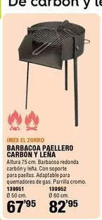 Oferta de Imex - Barbacoa Paellero Carbon Y Leña por 82,95€ en ferrOkey
