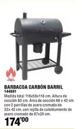 Oferta de Barbacoa Carbón 144991 por 174€ en ferrOkey