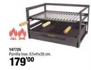 Oferta de Parrilla Inox. 57x41x35 Cm. por 179€ en ferrOkey