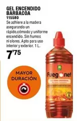 Oferta de Gel Encendido Barbacoa por 7,75€ en ferrOkey