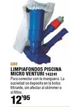 Oferta de Gre - Limpiafondos Piscina Micro Venturi por 12,95€ en ferrOkey