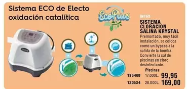 Oferta de Sistema -  Eco De Electo Oxidacion Catalítica por 99,95€ en ferrOkey