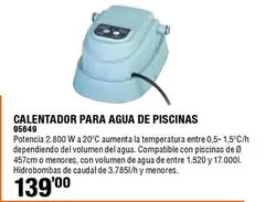 Oferta de Calentador Para Agua De Piscinas por 139€ en ferrOkey