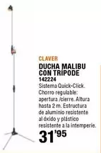 Oferta de Sistema - Claver Ducha Malibu Con Tripode por 31,95€ en ferrOkey