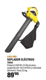 Oferta de Garland - Soplador Eléctrico por 89,95€ en ferrOkey