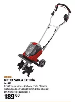 Oferta de Einhell - Motoazada A Batería por 189€ en ferrOkey