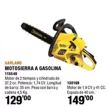 Oferta de Garland - Motosierra A Gasolina por 129€ en ferrOkey